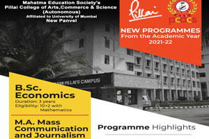 Introducing New Programmes - B.Sc. Econonics & M.A. Mass Communication and Journalism from the Academic Year 2021-22