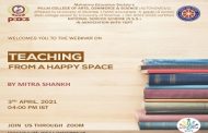 Webinar on “Teaching from a Happy Space”