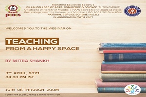 Webinar on “Teaching from a Happy Space”